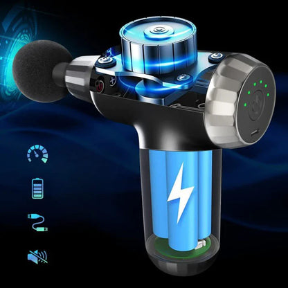 Muscle Massage Gun Pro with 4 Heads | Deep Tissue Percussion Massager for Athletes