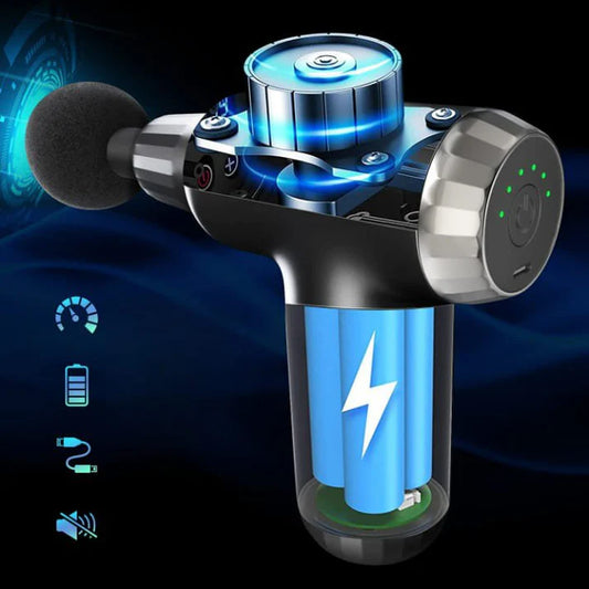 Muscle Massage Gun Pro with 4 Heads | Deep Tissue Percussion Massager for Athletes