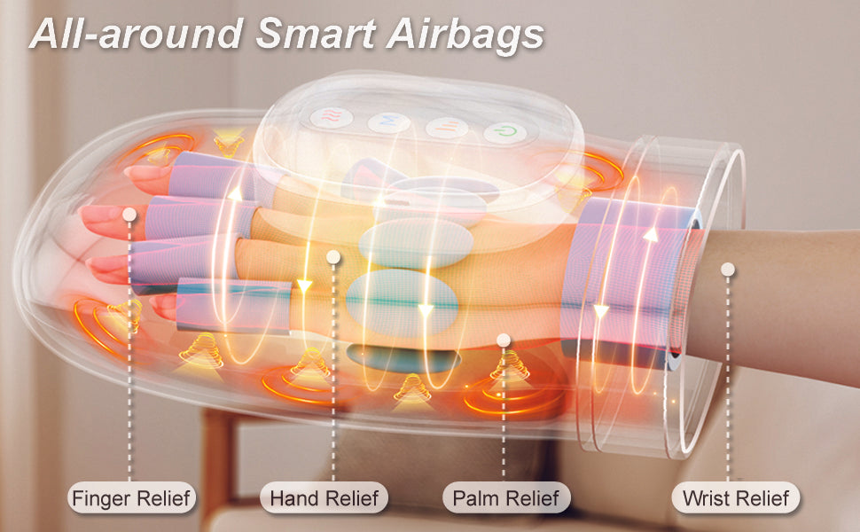 Hand & Palm Massager Pro | Electric Heated Hand Massager for Pain & Stress Relief