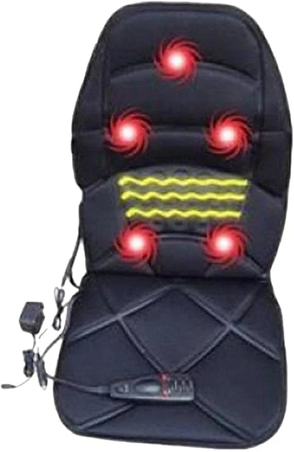 Electric Massage Seat Topper | Full Back & Neck Massager with Heat for Office & Car